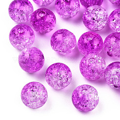 Transparent Crackle Acrylic Beads&nbsp;CACR-N002-05B