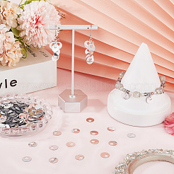 5Sets Iridescent PVC Paillette/Sequin Links&nbsp;PVC-SC0001-16E