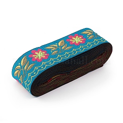 Embroidery Polyester Ribbons&nbsp;LS-SRIB-WH0006-85F