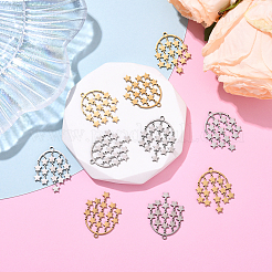 5Pcs 304 Stainless Steel Pendants&nbsp;STAS-YW0003-15P