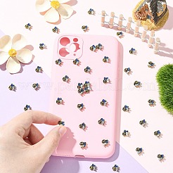 40Pcs Flower Alloy Rhinestone Cabochons&nbsp;MRMJ-CJ0001-28