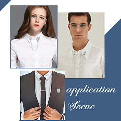 2Pcs 2 Style Men's Dragon Suit Collar Brooches&nbsp;JEWB-GF0001-22P