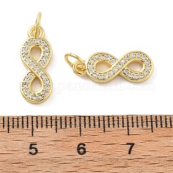 Brass Micro Pave Cubic Zirconia Pendants&nbsp;KK-C092-10G