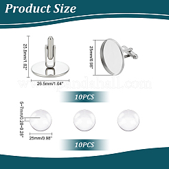 Blank Dome Cufflinks Making Kit&nbsp;DIY-UN0005-24