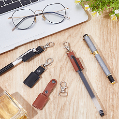 4Pcs 2 Colors Imitation Leather Pen Sleeve Pouch Pendant Decorations for Men Women&nbsp;KEYC-GA0001-48
