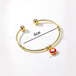 Real 18K Gold Plated 201 Stainless Steel Adjustable Cuff Bangles&nbsp;BM4462-1