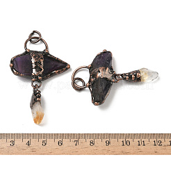 Natural Amethyst & Citrine Big Pendants&nbsp;G-H332-07R-01