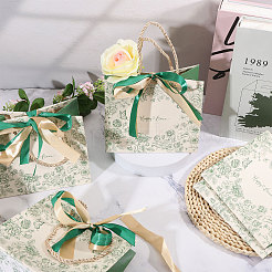 Floral Printed Paper Gift Tote Bags&nbsp;ABAG-WH0044-82B