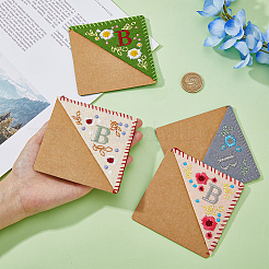4Pcs 4 Style Felt Embroidery Bookmarks&nbsp;FIND-HY0003-46B