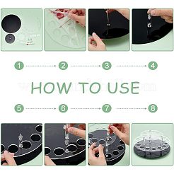 2-Tier Rotatable Round Transparent Acrylic Cosmetics Organizer Holder&nbsp;ODIS-WH0026-05