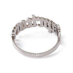 Non-Tarnish 304 Stainless Steel Constellation Open Cuff Ring for Women&nbsp;RJEW-C035-01D-P
