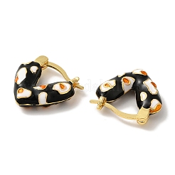 Rack Plating Brass Enamel Hoop Earrings&nbsp;EJEW-B062-11G-04