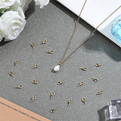 80Pcs Brass Screw Eye Peg Bails&nbsp;KK-ME0004-74G