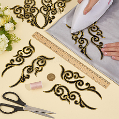 Polyester Computerized Embroidery Iron on/Sew on Patches&nbsp;PATC-WH0024-032