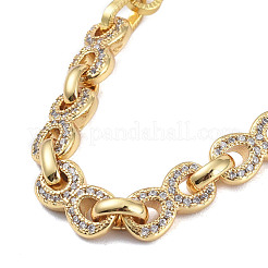 Infinity Cubic Zirconia Bracelets & Necklaces Jewelry Sets&nbsp;SJEW-M098-02G