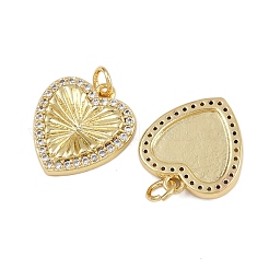 Brass Micro Pave Cubic Zirconia Pendants&nbsp;ZIRC-I367-11G-05