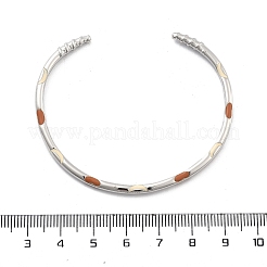 Brass Open Cuff Bangles for Women&nbsp;BJEW-G736-12P-02