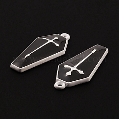 Spray Painted Alloy Pendants&nbsp;X-PALLOY-K003-12B
