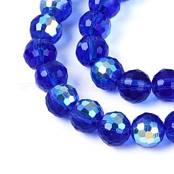 Electroplate Transparent Glass Beads Strands&nbsp;EGLA-N024-01A-C06