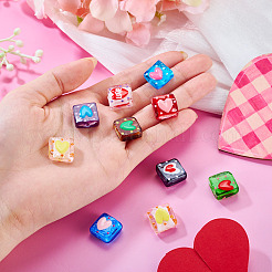 10Pcs 10 Colors Handmade Lampwork Enamel Beads&nbsp;LAMP-TA0002-57