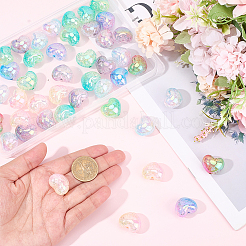 50Pcs Transparent Crackle Acrylic Beads&nbsp;TACR-PA0001-09