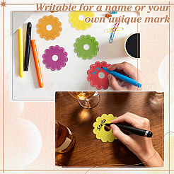 120Pcs 12 Colors Paper Wine Glass Charms&nbsp;DIY-FG0010-05