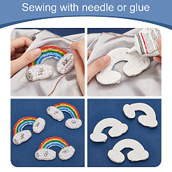 Rainbow Cloud Appliques&nbsp;PATC-WH0009-28