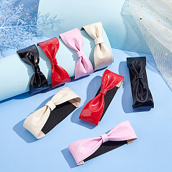 4 Pairs 4 Colors PU Leather Bowknot Shoelace Bands&nbsp;FIND-PH0007-47