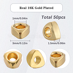 50Pcs Rack Plating Brass Beads&nbsp;KK-SC0005-14