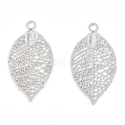 Rack Plating Brass Filigree Pendants&nbsp;KKC-T001-42P