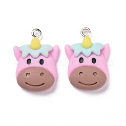 Opaque Resin Pendants&nbsp;RESI-G028-19P