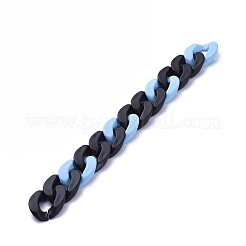 Handmade Opaque Spray Painted Acrylic Curb Chains&nbsp;AJEW-JB00617-05