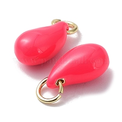 Brass Enamel Charms&nbsp;KK-R148-07G-02