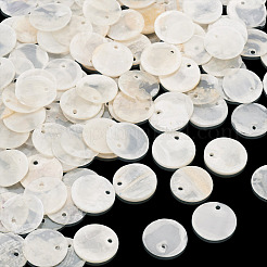 120Pcs Natural Capiz Shell Disc Charms&nbsp;BSHE-TA0001-27