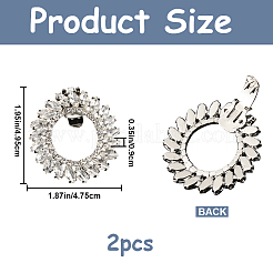 2Pcs Brass Shoe Buckle Clips&nbsp;FIND-GF0006-05