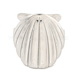 Shell Shape 304 Stainless Steel Open Cuff Finger Rings for Women&nbsp;RJEW-P114-02P