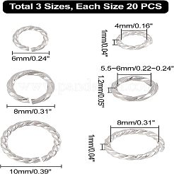 304 Stainless Steel Open Jump Rings&nbsp;STAS-UN0010-78P