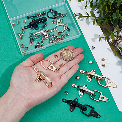 6 Sets 6 Colors Alloy Interlocking Clasps for Coat Down Jacket Sewing Accessories&nbsp;FIND-BC0014-21B