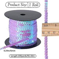 1Roll Plastic Paillette/Sequins Chain Rolls&nbsp;FIND-CY0001-14C