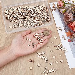 200Pcs Wood Craft&nbsp;WOOD-SC0002-22