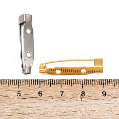 2 Holes Iron Brooch Pin Back Safety Catch Bar Pins&nbsp;IFIN-X0029-01