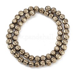 Electroplated Synthetic Non-magnetic Hematite Beads Strands&nbsp;G-H072-K01-01