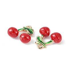 Brass Enamel Charms&nbsp;X-KK-G462-24LG