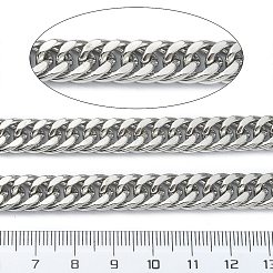 Tarnish Resistant 304 Stainless Steel Cuban Link Chains&nbsp;CHS-E030-04A-P