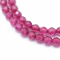 Lab Grown Red Corundum Beads Strands&nbsp;G-E411-40-3mm-1