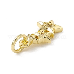 Brass Micro Pave Cubic Zirconia Charms&nbsp;ZIRC-F132-18G