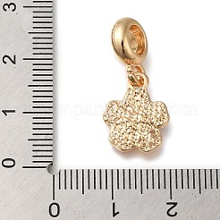 Rack Plating Alloy Pink Enamel European Dangle Charms&nbsp;PALLOY-A009-07G