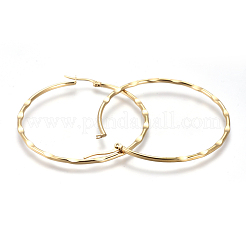 201 Stainless Steel Big Hoop Earrings&nbsp;EJEW-A054-08A-G