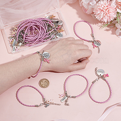 24Pcs 4 Styles PU Leather Braided Cord Bracelets for Women&nbsp;BJEW-PH01882