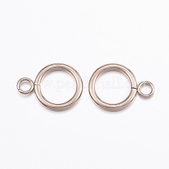 Ion Plating(IP) 304 Stainless Steel Ring Toggle Clasps&nbsp;STAS-E127-04RG